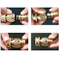Miniatyrbillede 5 af 5: Have Slange Slangekoblinger Massiv Messing Have Slangekobling 3/4 Tommer Conn