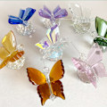 Miniatyrbillede 4 af 4: Krystal Glas Flyvende Sommerfugl Med Kugle Figur Ornamenter Hjem