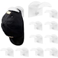 Pikkukuva 1 / 4: 10 Hat Hooks, Seinään Kiinnitettävät Hat Hooks, Baseball Cap Seinäkiinnikkeet, Helppo Asennus, Ei Porauksia, Cap Holder, Valkoinen, 4.8*4*3.3cm