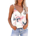 Miniatyrbilde 2 av 2: Sommer Tank Tops for Kvinner V Hals Kvinner Mote Ermeløs Topp Løs Passform C