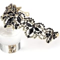 Miniatyrbilde 4 av 5: Svart Tiara for kvinner Gullkrone for jenter Bryllup Prinsesse Bursdag Krystall