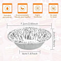 Miniatyrbillede 2 af 5: 250 stk. folieforme muffinforme engangs aluminiumsfolie kopper runde mini æggekageforme form til kage tærter