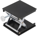 Miniatyrbilde 1 av 5: Lab Jack Stativ Bordløft Laboratorieløftbord Aluminiumslegering Lab Løfteplattform Stativstativ Lab-Lift Løfter Manuell Kontroll Justerbar Høyde (Svart)