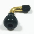 Miniatyrbillede 3 af 5: Dækventil PVR50 2 stk. Buet 45 Graders Vinklet Messing Stang Snap-in Gummi