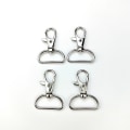 Miniatyrbilde 2 av 5: 60 stk. metallnøkkelring i bulk - Swivel Snap Hooks, D-ring og Slide Buckle Bac
