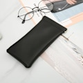 Miniatyrbillede 1 af 3: 3 stk. bløde brilleetuier, læder solbriller etui bærbare squeeze top brilleetui, slanke solbriller pung briller boks briller opbevaring brille
