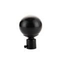 Miniatyrbillede 1 af 4: 2 stk. Jernstang Finial 26-28mm Rund Rustfri Gardinstang Finialer Gardinstang Finial - Sort 66mm