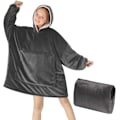 Miniatyrbillede 1 af 5: Bærbart tæppe sweatshirt til børn, Oversized tæppe hættetrøje med Sherpa til
