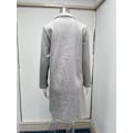 Miniatyrbillede 5 af 5: Grå Trenchcoat til kvinder Jakke Vinter Hætte Oversized Elegant