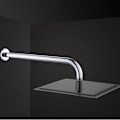 Miniatyrbillede 4 af 4: Forkromet metalsugearm til brusehoved, 42 cm, sølv