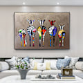 Pikkukuva 5 / 5: Zebra Herd Colorful Rears Street Art Canvas, ei sisällä kehystä 40x50cm
