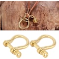 Miniatyrbillede 3 af 5: 2 stk. spænde justerbar clips bangle, 10mm bøjle D-armbånd ren messing skrue