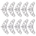 Miniatyrbillede 4 af 5: Rhinestone Kroneformede Patches 10PCS Hvidt Klud Applikation 8.8x4.5cm Tilbehør