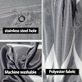 Miniatyrbillede 2 af 4: Bruseforhæng 180 x 180 cm, Vandtæt og Mugbestandig Polyester, Bølgemønster, Sort og Hvid med Gradientfarver