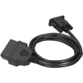 Miniatyrbillede 2 af 5: 16Pin OBD2 til RS232 DB9 Bildiagnostisk Interface Adapter Forlængerkabel Co
