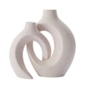 Miniatyrbillede 1 af 5: Keramisk vase, design vase, hvid blomster vase, moderne bordplade vase dekoration