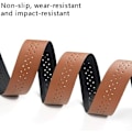 Miniatyrbillede 3 af 5: 1 par læder cykelstyr tape styr greb wraps skridsikker blød br