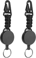 2-pack Retractable Keychain, Heavy Duty Carabiner Badge Holder, Tactical ID