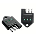 Miniatyrbillede 1 af 5: 4-benet trailerstik tester 4-vejs flad trailerstik lystester kompatibel med trukket køretøjsledninger med LED-indikatorlys kredsløbstester biltilbehør
