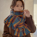 Miniatyrbillede 2 af 4: Dame Sjal Stor Langærmet Sjal Kvinder Trykt Sjal Sjal Med Ærmer Uld Shawl Shawl Silke Sjal Retro Strik Varme Retro Efterår Og Vinter