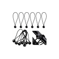 Miniatyrbillede 1 af 5: 20 stk. elastiske bungee-snore til presenninger, telte, camping, presenninger, plakater, 15 cm, sort