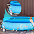 Miniatyrbild 3 av 5: 2 st pool slangklämma knäskydd av plast, swimmingpool rörhållare, 26mm - 38mm pool slangklämma med kabelband, pool rörhållare passande för Intex och Bestway (grå)