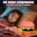 Miniatyrbillede 3 af 5: Sød skrivebordslampe til børn, hamburger-piger, små skrivebordslamper, genopladelige