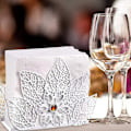 Miniatyrbillede 5 af 5: Restaurant Serviet Holder, Bord Serviet Holder, Serviet Holder til Spisebord og Køkken, Moderne Kunst Serviet Holder til Køkken og Stue (Hvid