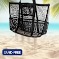Miniatyrbild 4 av 5: Stor nätstrandväska, anti-sand strandväska handväska strandväska, förvaring B