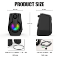 Miniatyrbillede 5 af 5: Computerhøjttalere, Stereo 2.0 Usb Multimediehøjttaler Med Led/volumenkontrol