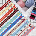 Miniatyrbild 3 av 5: 20 st 30 cm färgglada dragkedjor i nylon med dragkedja i harts för