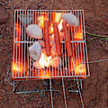 Miniatyrbillede 5 af 5: Foldbar Campingbålsplads, 304 Rustfrit Stål Grill, Rustfrit Stål Klips, Robust Bærbar Campinggrill med Bærepose til Bål, Camping, Pi