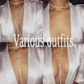 Pikkukuva 4 / 5: Rhinestone-rintaliivi bikinit ketju hopea kristalli rintaketju valjaat B