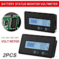 Miniatyrbild 3 av 5: 2PCS LCD-batterikapacitetsmätare, 12V/24V/36V/48V blybatteri S