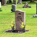 Miniatyrbillede 3 af 5: 4 stk. gravdekorationer, mindesmærke kirkegård blomsterholder vaser, sort plastik