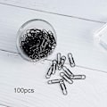Miniatyrbillede 1 af 5: Papirclips Sort Papirclips Magnetisk Clips Dispenser Med 100stk 28mm Papirclips (sort)