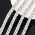 Pikkukuva 2 / 5: 3 metriä hartsitimanttinauhaa itseliimautuva timanttinauha Crystal Roll Glitter Bling DIY-taideaskarteluun (hopea, 0,4 tuumaa)