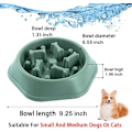 Miniatyrbild 2 av 5: Långsam matare hundskål Anti-slukande hälsosam ätning interaktiv Bloat Stop Fun alternativ halkfri hund långsam matning långsam ätning grön 23,5*5cm