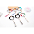 Miniatyrbillede 4 af 5: Dame nøglering bil nøglering pompom nøglering armbånd nøglering smuk pige nøglering