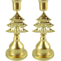 Miniatyrbild 1 av 3: Enkel Retro Guld Metall Ljusstake, Julbordscentrum för Ljusmiddag Bankett, Matrum Vardagsrum Födelsedag Heminredning (Gå
