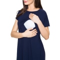 Miniatyrbillede 3 af 5: Maternity kjole til amning - lang kjole med split til amning - XL