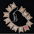 Miniatyrbillede 5 af 5: Velkommen hjem banner bunting, 3m rustik hessian bunting banner,  velkommen hjem