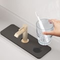 Miniatyrbillede 2 af 5: Stænkbeskyttelse til køkkenvask, køkkenhane absorberende måtte, til køkken, badeværelse, vaskemåtte, opvaskemåtte (mørkegrå, 2 stk.)