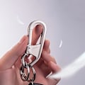 Miniatyrbillede 2 af 4: Karabinhage nøglering, zinklegering nøglering kompatibel bil, multifunktionel nøglering kompatibel motorcykel forsvar, nøglering med lille karabinhage nøglering,