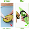 Miniatyrbillede 4 af 4: 4 i 1 Avocado Skærer, Miljøvenlig PP Avocado Skræller og Avocado Hakker, Ergonomisk Værktøjssæt til Avocado, Mango, Kiwi