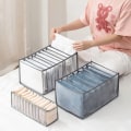 Miniatyrbillede 4 af 5: Garderobe Tøjarrangør 2STK, Vaskbar 7 Gitter Foldbar Synlig