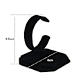 Miniatyrbilde 2 av 4: 2 stk C-type smykke armbånd klokke display stativ holder stativ - Svart 8 * 9,5 cm