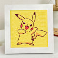 Pikkukuva 1 / 2: Pikachu timanttimaalaus kehyksellä ja työkaluilla 18*18CM