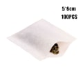 Miniatyrbillede 1 af 5: 100 stk. tomme teposer filter løs filterpose sundt ikke-vævet stof hvid