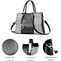 Miniatyrbillede 4 af 5: Dames Læder Håndtaske Designer Skulder Tote Crossbody Taske Elegant Top Håndtag Taske til Damer
